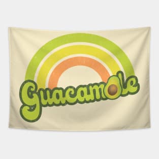 Retro Rainbow Guacamole Tapestry