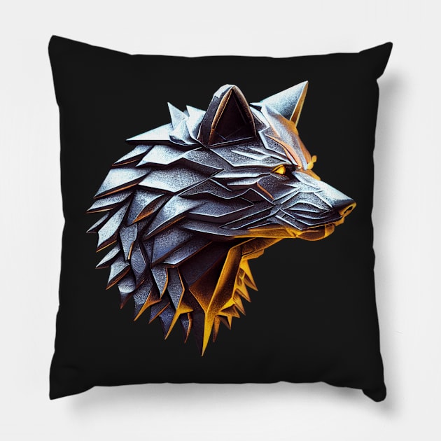 Wolf School - Silver Wolf - Fantasy - Witcher Pillow by Fenay-Designs