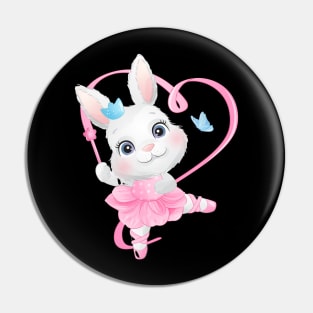 Cute little bunny with ballerina Pin