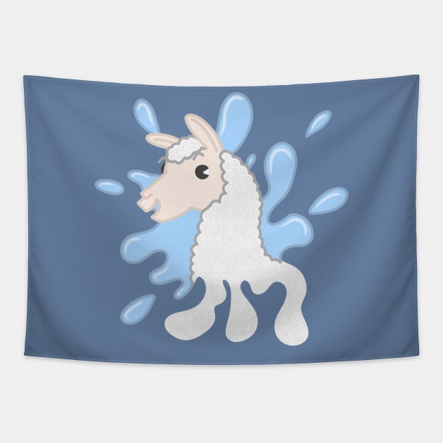 Water llama Tapestry by Jamtastic