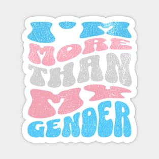 I'm More Than My Gender Transgender Pride Non Binary Magnet