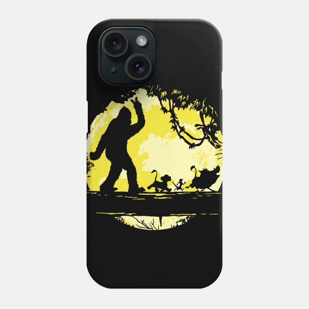 Big Foot No Worries Lion King Mash Up Phone Case by Alema Art