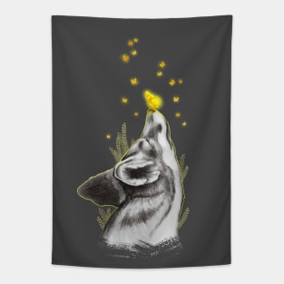 The charcoal fox (Asphait version) Tapestry