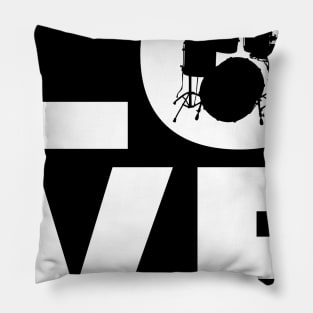 Love Drumming - I Love Drums | Drummer & Percussionist Gift Pillow