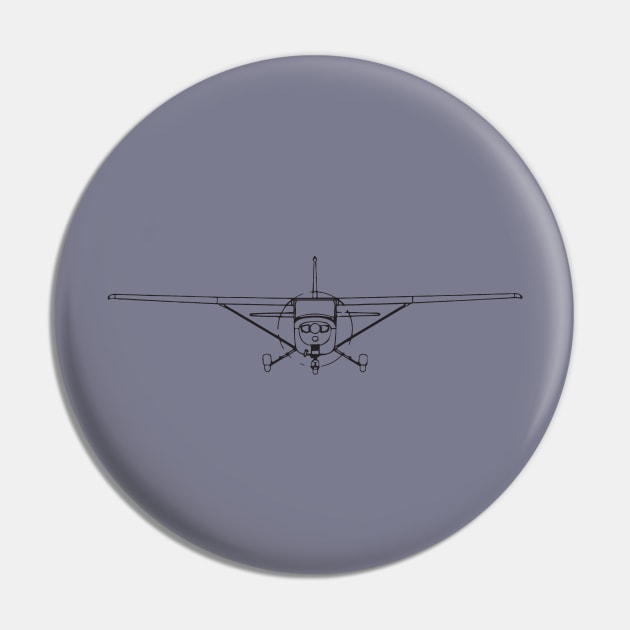 Cessna 172 Skyhawk - General Aviation Airplane Pin by Vidision Avgeek