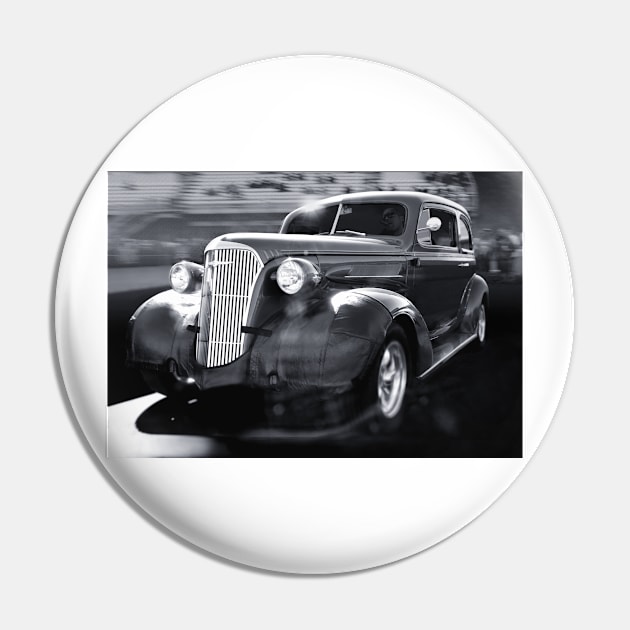 American Muscle Chevy B/W Pin by Burtney