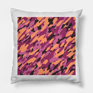 Purple Coral Camouflage Pillow