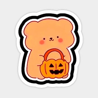 Bearoween Basketheart Magnet