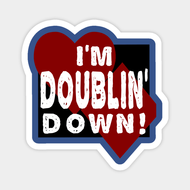 Double Down Domino Magnet by Damsels of Dorkington