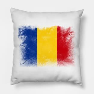 Romania flag isolated Pillow