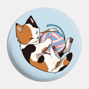 Transgender Pride Calico Cat Pin