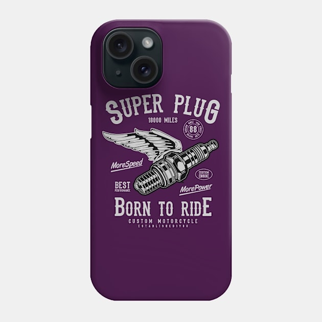 Spark Plug Motorcycle Phone Case by lionkingdesign