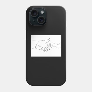 Infant Holding Finger Line Drawing Phone Case