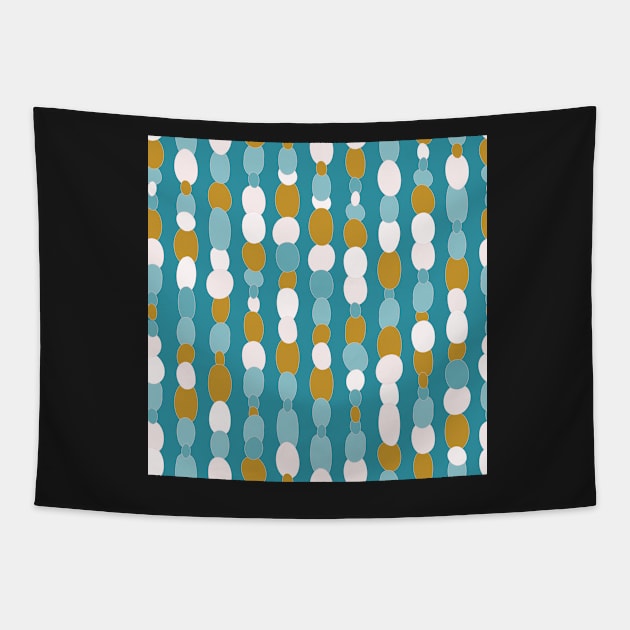 Paper Chain in Gold and Teal Tapestry by FrancesPoff