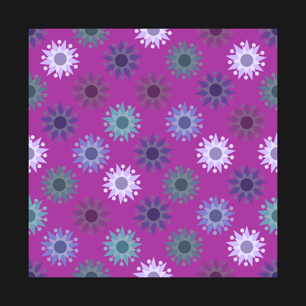 Deco Suns Cool on Magenta Repeat 5748 by ArtticArlo