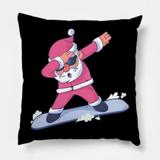 SNOWBOARD SANTA DAB Pillow