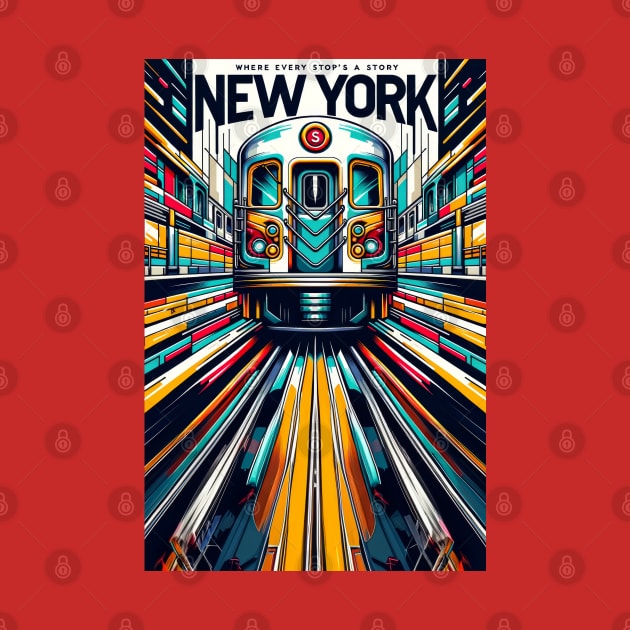 New York Subway story NYC Subway Train Classic T-Shirt by Nysa Design