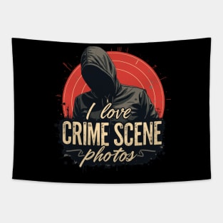 Dark Crime Scene Enthusiast I love Crime Scene Photos Tapestry