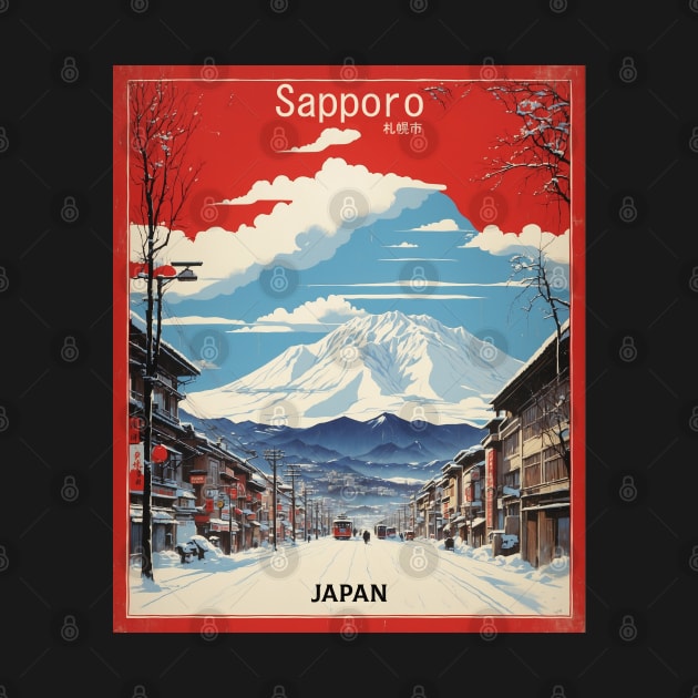 Sapporo Japan Vintage Poster Tourism by TravelersGems