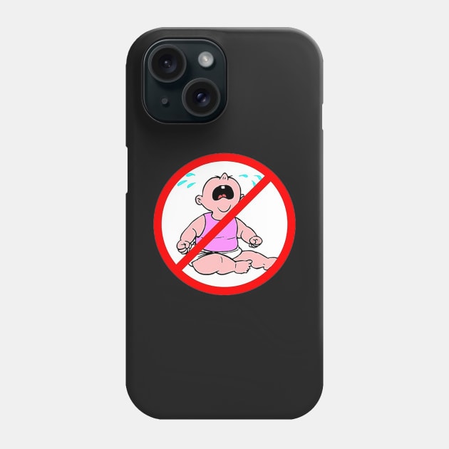 No Cry Babies Phone Case by  The best hard hat stickers 