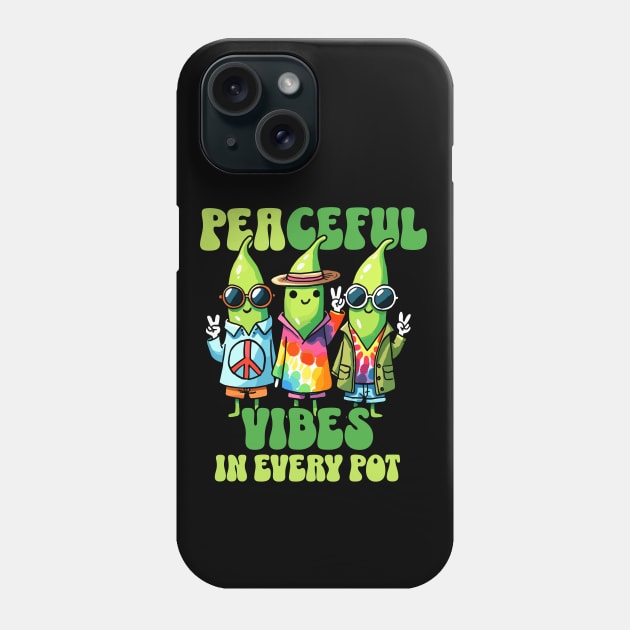 Peacefull Peas Vibes in every Pot Phone Case by DoodleDashDesigns