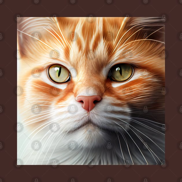 Ginger Cat Facial Close-up by MarkColeImaging