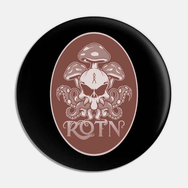 ROTN - octopus skull with shrooms Pin by w0dan