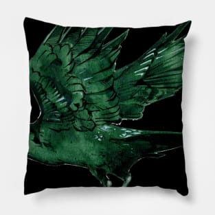 Watercolor Raven 4 Pillow