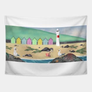 Beach day Tapestry