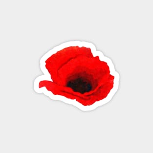 Painted Poppy Flower Magnet