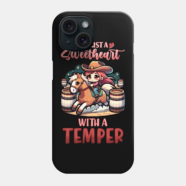 I'm Just A Sweetheart With A Temper I Equestrian Phone Case by biNutz