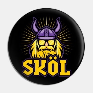 Skol Vikings Nordic Scandinavian Helmet Pin