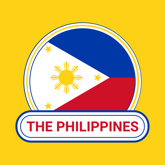 The Philippines Country Badge - The Philippines Flag by Yesteeyear