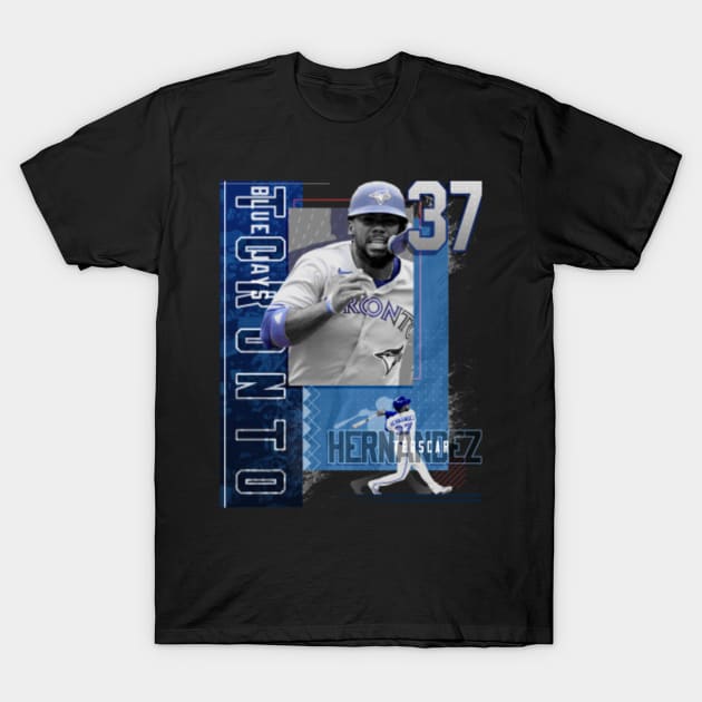 Teoscar Hernandez Baseball Paper Poster Blue Jays 2 Women's T-Shirt