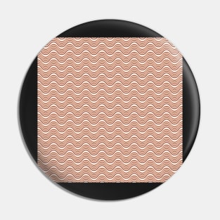 Maroon Beige Wavy Lines Repeat Pattern Pin