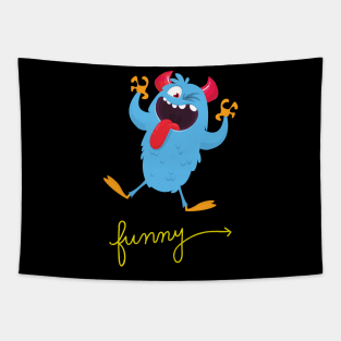 Funny and Cute Monster Tapestry