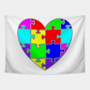 Puzzle Heart Tapestry