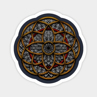 Geometric Mandala Magnet