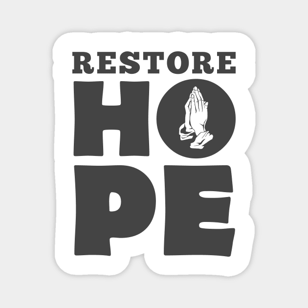 'Restore Hope' Refugee Care Shirt Magnet by ourwackyhome