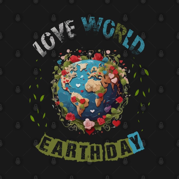 Love World Earth Day 2024 planet Environmental by WOLVES STORE