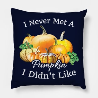 Pumpkin lovers I never met a pumpkin didn't like Pillow