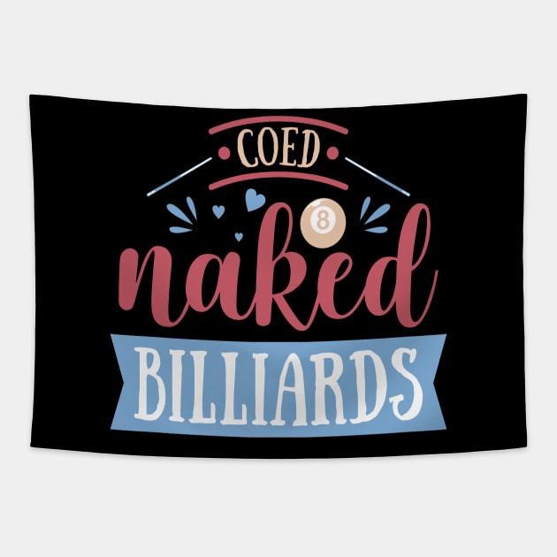 Billiards Clip Art Coed Naked Billiards Tapestry by StacysCellar