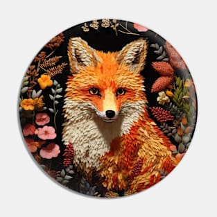 Fox in the Garden Pin