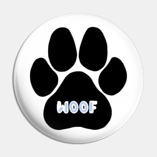 Dog paw woof Pin