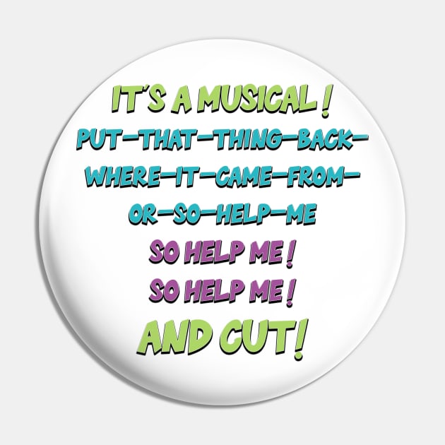 Monsters Inc - It's a Musical Quote Pin by baranskini