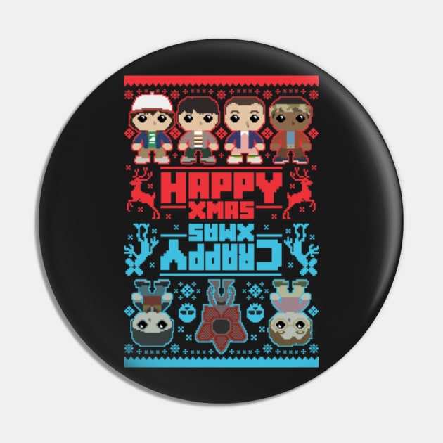 Stranger "Pixels" Things Xmas Pin by diegocallaghan@gmail.com