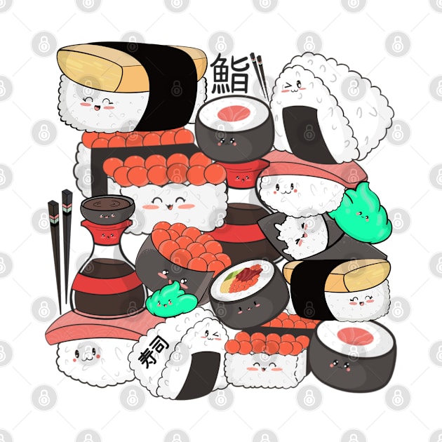 Kawaii Sushi by smoochugs