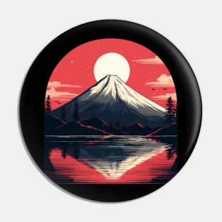 Mountain Red Melodies Japanese Pin