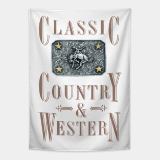 Bucking Bronco - Country and Western Belt Buckles Tapestry
