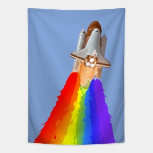 Rainbow Shuttle Launch Tapestry